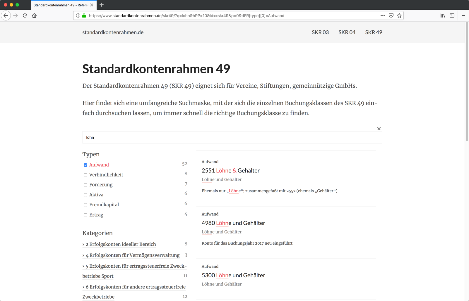 Searching for how to post a particular expense with SKR 49